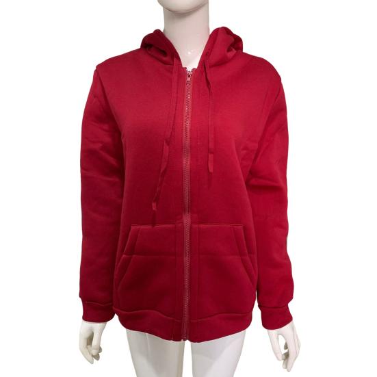 Женская зимняя толстовка с капюшоном и карманами, с толстой флисовой подкладкой, однотонная, с длинными рукавами, эластичными манжетами и подолом на молнии