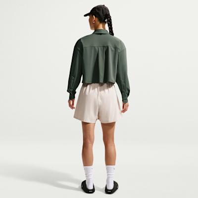 Nike 24.7 Shirts Women's Green Lapel