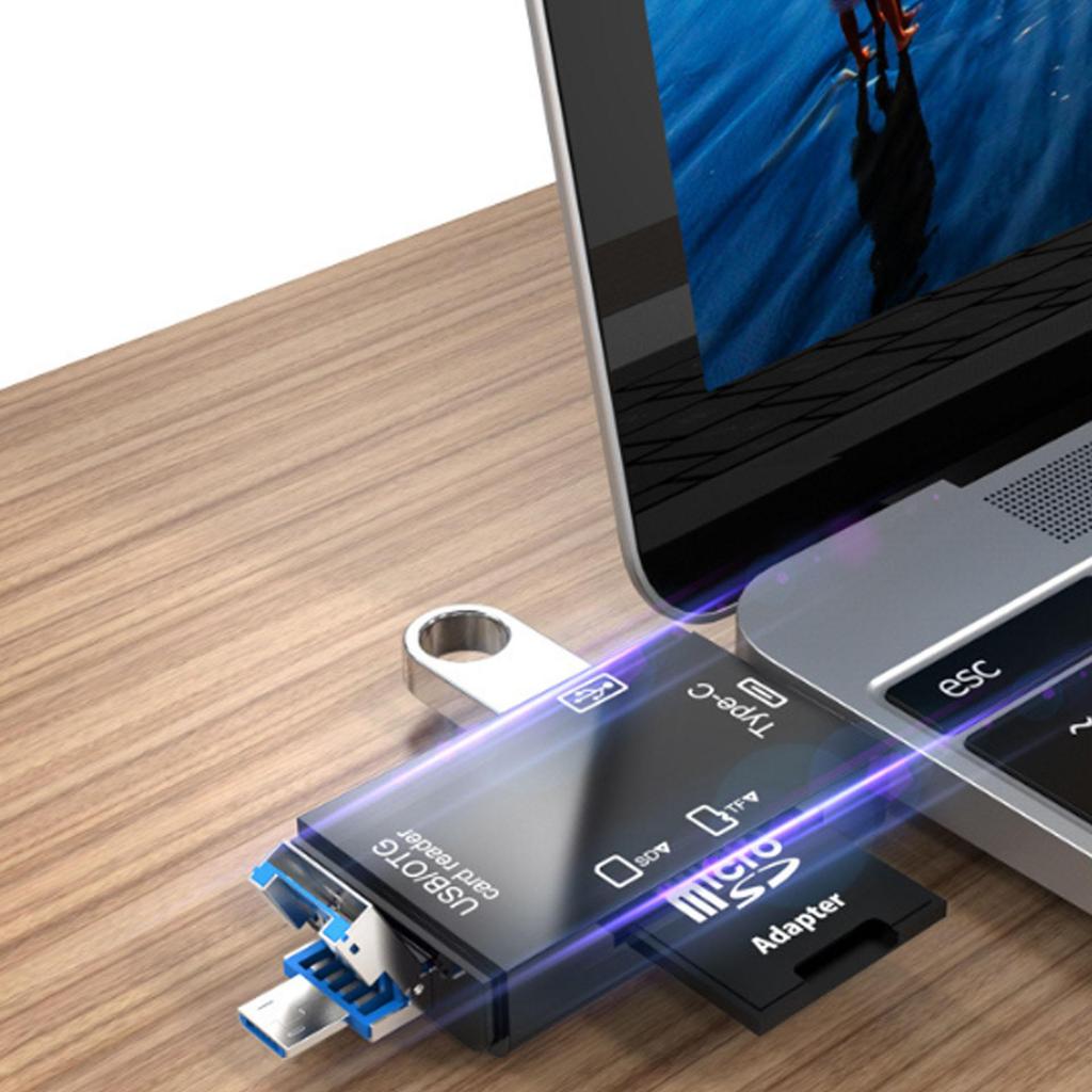Многофункциональное устройство чтения карт USB 3.0 Type-C с OTG 2.0 для телефона и компьютера Android, поддержка дисков SD/TF/U
