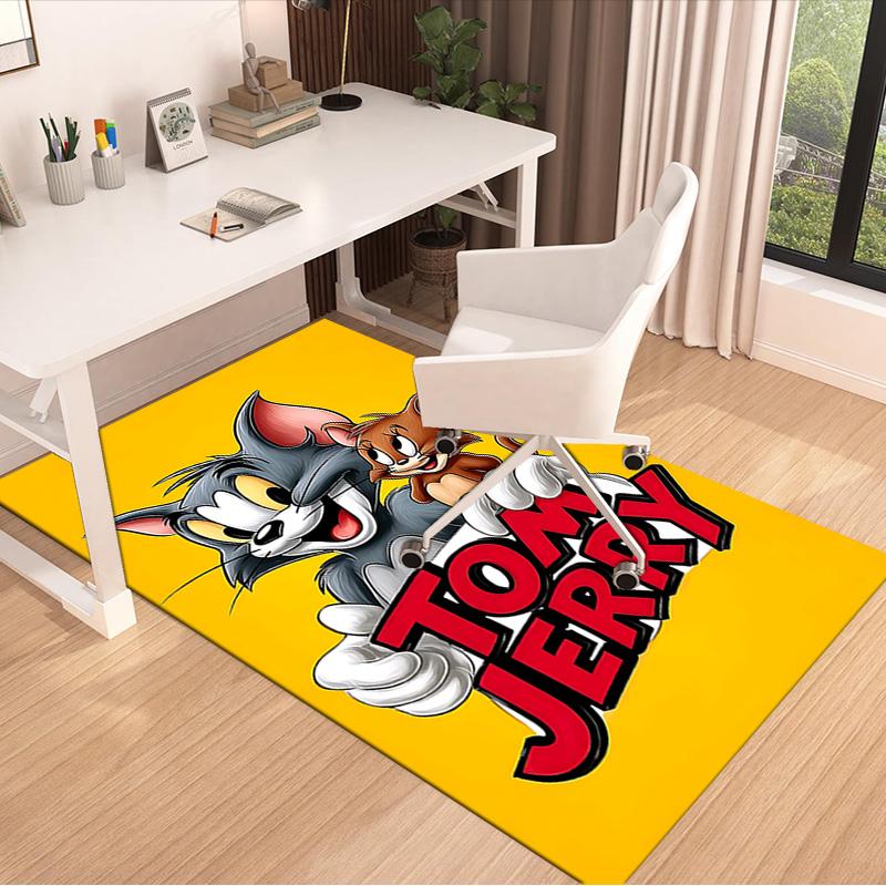 Tom Jerry Adventure Carpet For Playroom Bedroom Living Room Sofa Home Decorkids Game Area Rug Nonslip Floor Mat