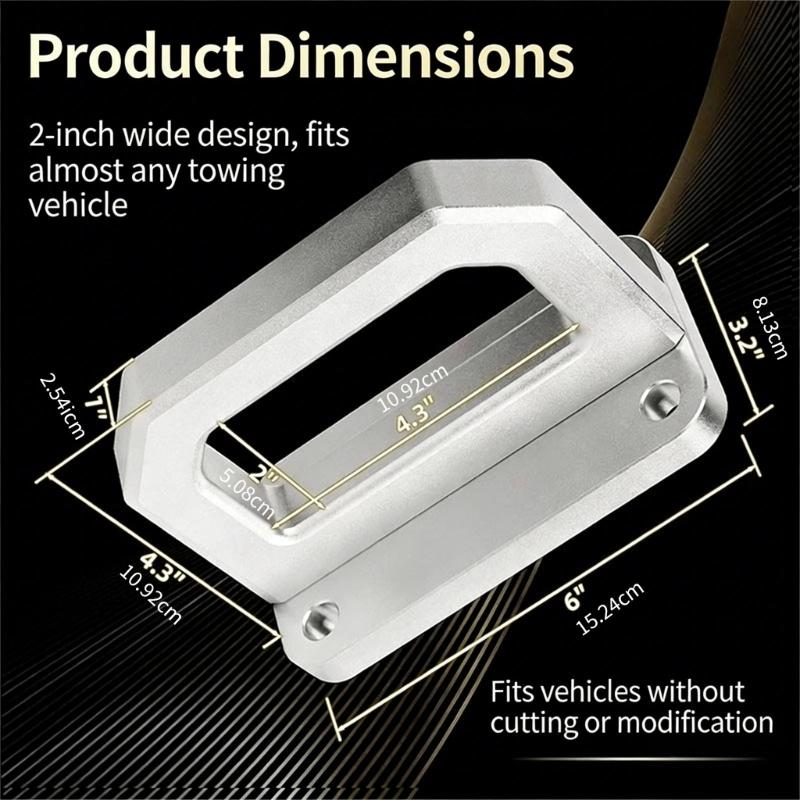 Sturdy Front Tow Attachment For 2500 Models Constructed From Long Lasting Aluminum With Detachable D Loop