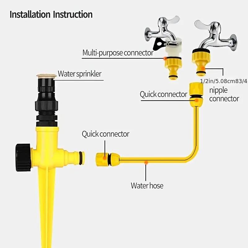 1/5Pcs 360° Rotation Garden Sprinkler Irrigation Watering System Agriculture Ground Automatic Tube Plug Buried Atomization