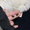 1 Pair unique love daily stud earrings women's light luxury earrings niche design earrings