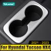 For Hyundai Tucson NX4 2021 2022 2023 Hybrid N Line Car Seat Back Row Water Cup Holder Trim Cover ABS Carbon Fiber Accessories