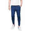 Men Skinny Trousers Jogger Elastic Waist Denim Jeans Biker Slim Fit Casual Pants