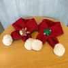 Children's Cute Red Knitted Christmas Scarf - Winter Warm Versatile Snood for Boys and Girls, Cold-Proof for Cycling