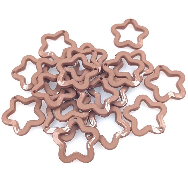 Подвески DIY ювелирный материал для ожерелья, изготовления сережек ярких цветов, подвеска с пентаграммой 30 мм, 10 шт., модный акрил