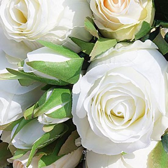 9Pcs/Bouquet Faux Flowers Realistic Beautiful Nice-looking Artificial Rose Fake Silk Flowers for Home