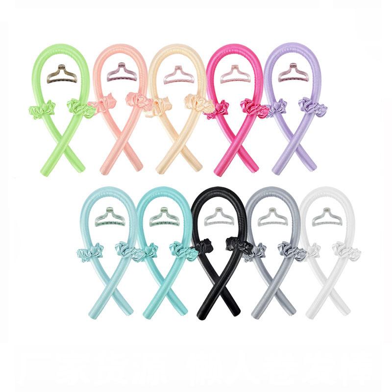 4 шт. бигуди для волос без нагрева повязка на голову стержень для завивки поролоновые бигуди шелковая лента для завивки резинка для волос инструменты для укладки волос своими руками делают локоны