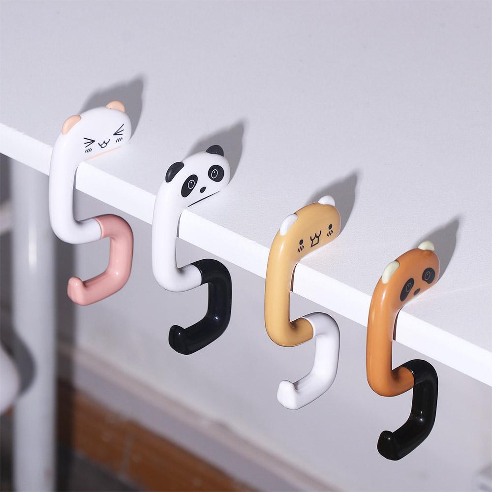 Multifunctional Cute Animal Decorative Panda Hanging Table Hook Key Holder Handbag Hanger Hook