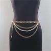 European and American Jewelry Waist Chain for Women Fashion Simple Multi-layer Pearl Chains with Skirt Decoration