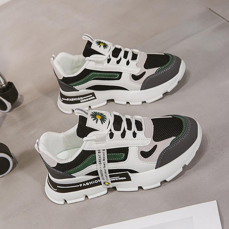 Модные женские кроссовки, новые дышащие сетчатые кроссовки для фитнеса и бега, повседневные спортивные туфли для женщин на платформе, кроссовки для папы, женские