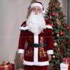 Santa Claus Costume Christmas Dress Set Christmas Dress Golden Velvet Print Large Size Men