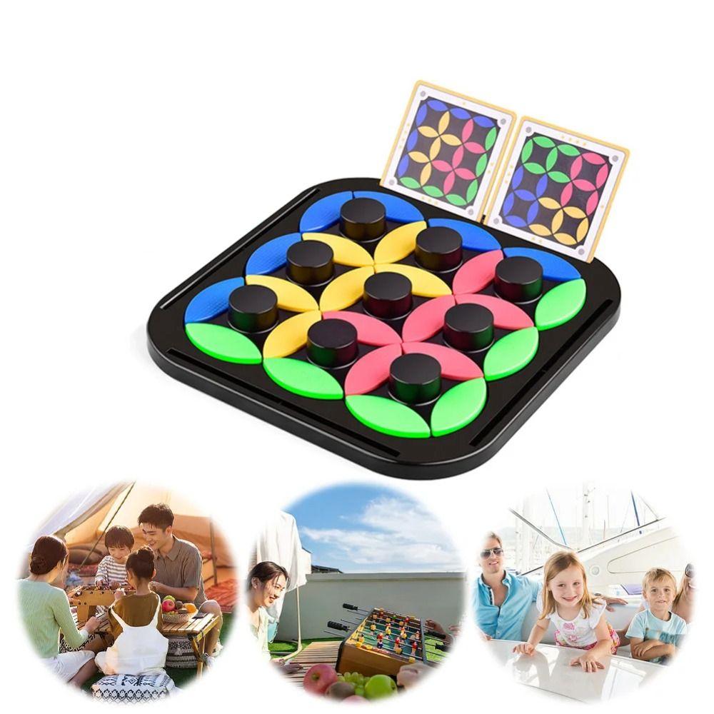 Brain Teasers Tangram Educational Toys Interactive Color Matching Board Game Boys Girls