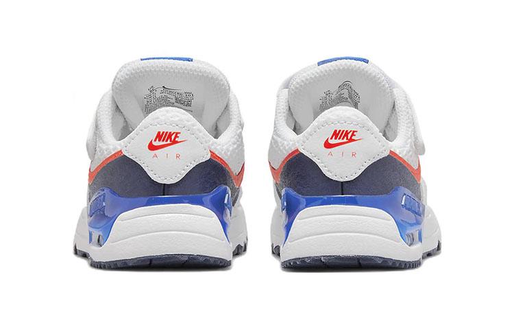 Nike Air Max SYSTM Амортизация, Износостойкие Низкие Кроссовки для Малышей Бело-Синие для Младенцев и Малышей DQ0286-101