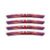 4Pcs Car Aluminum Alloy Wheel Sticker UK GERMANY FRANCE ITALY Flag Decals For Mini Cooper S JCW R55 R56 R57 R60 F55 F56 F54 F60