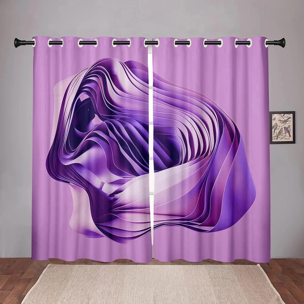Render Abstract Art Волнистые затемняющие шторы для спальни, гостиной, ванной, кухни, двери, зала, домашнего крючка, высокие затенения, новые