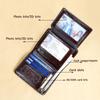 Classic Style Wallet Genuine Leather Rfid Wallets for Men Thin Short Multi Function Tri Fold Card Holder Male Purse Money Clip