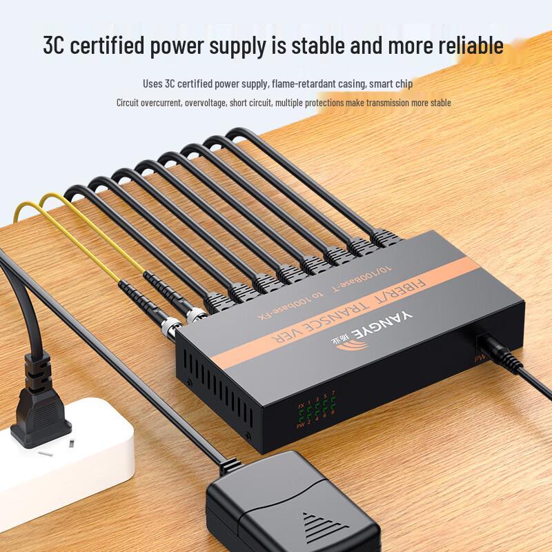 YANGYE 100Mbps Single-Mode Dual Fiber Media Converter