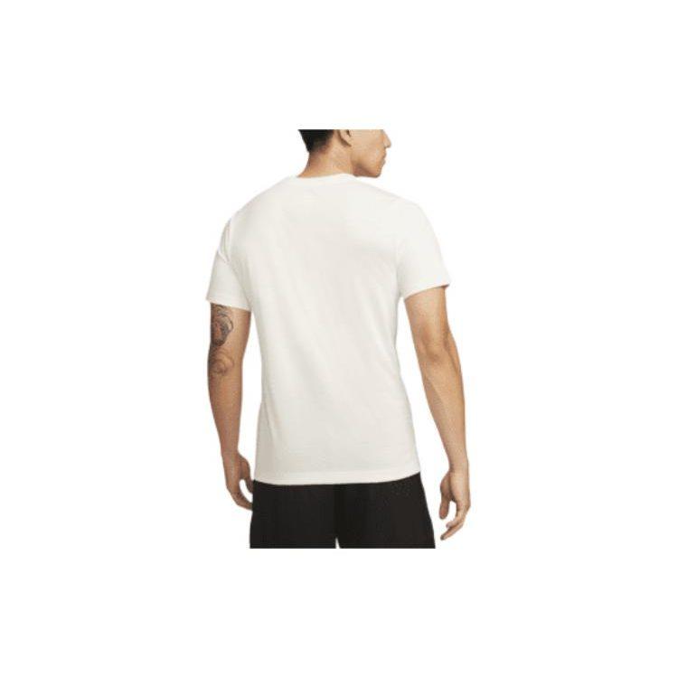 Nike T Shirts Men's White Crew Neck Moderate Straight Fit DM6274-030
