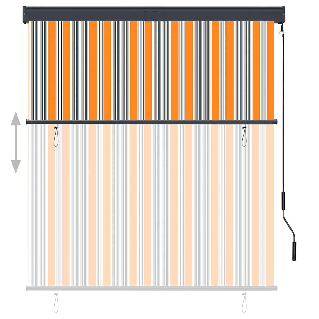 Outdoor Roller Blind 140 x 250 cm Yellow and Blue
