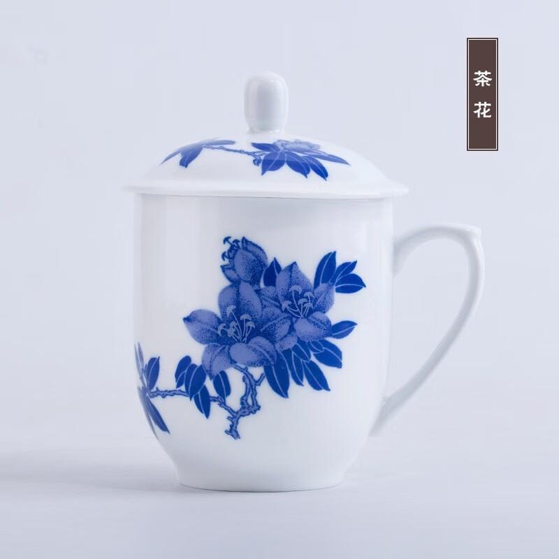 Керамический набор чашек для чая и офиса Jingdezhen с крышкой