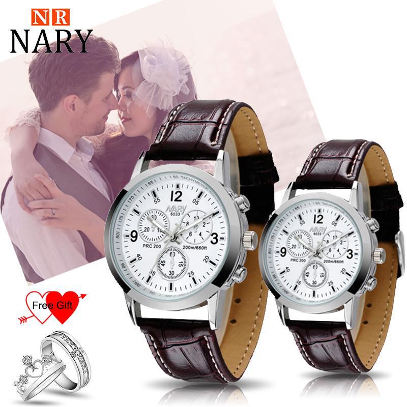 Модные повседневные часы Кварцевые часы для пар с защитой от воды