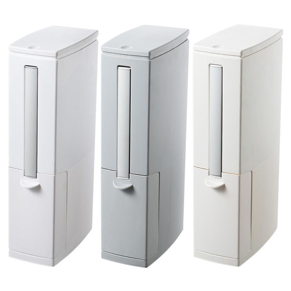 Integrated Trash Can Toilet Brush Set Large Capacity Toilet Brush and Waste Bin Set with Lid Multifunction Bathrom Accessories