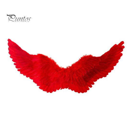 Halloween Cosplay Angel Wing Prop with Elastic Band Goose Feather Bright Colors Good Detail Stage Show Performance Role-Playing Party Dance Fake Wing