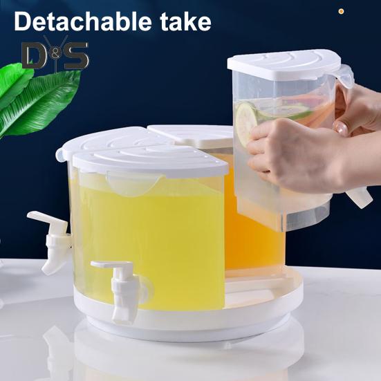 3L Easy To Clean Drink Dispenser Compartments Durable Fridge Lemonade Fruit Teapot