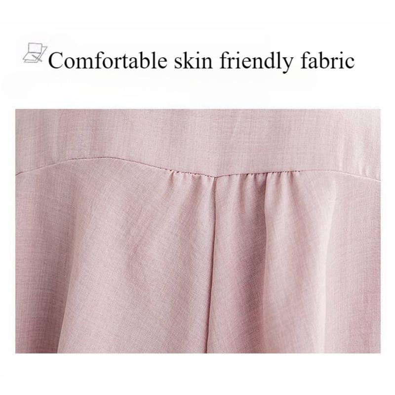 Летняя женская рубашка с короткими рукавами, элегантный V-образный вырез, нерегулярный хлопковый лен, удобный свободный повседневный дышащий топ