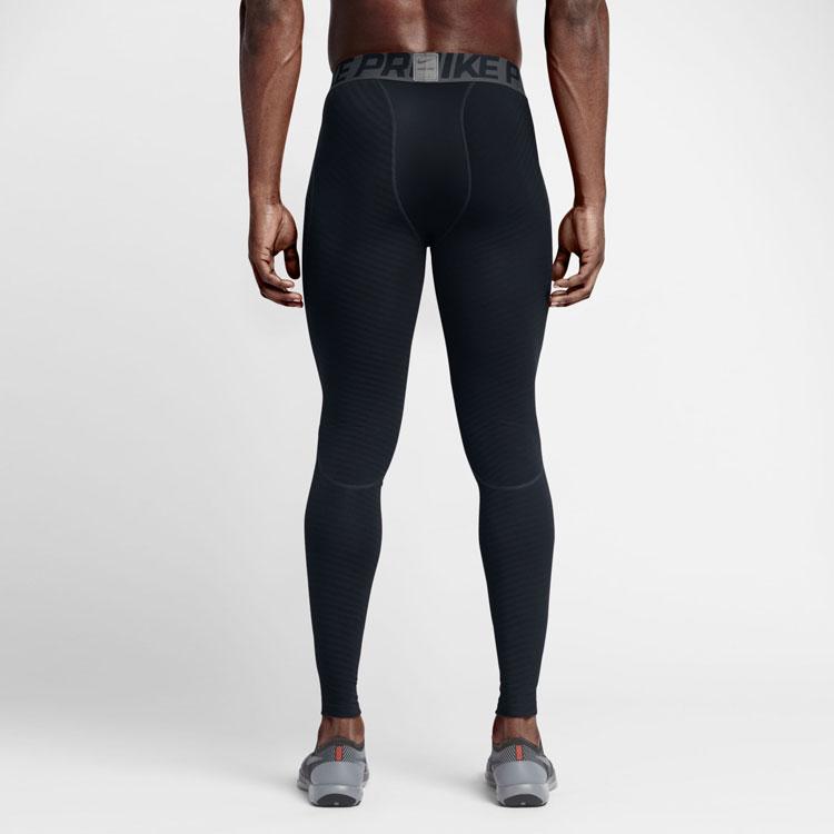 Nike Теплые узкие спортивные брюки с цветным принтом и буквами Pro Warm, мужские брюки черного цвета 725039-010