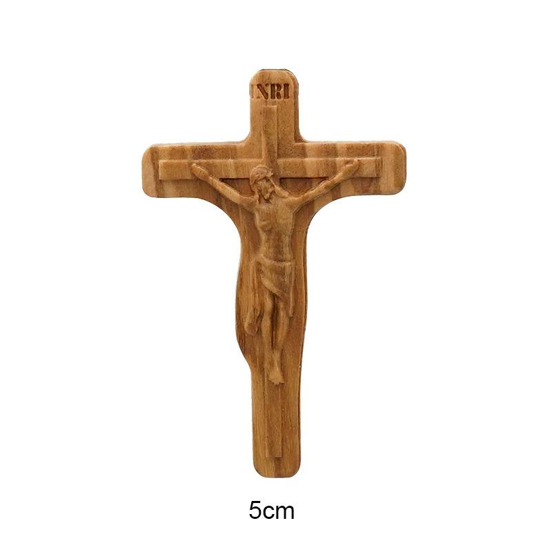 Подвески в виде креста Иезуита для ожерелья для мужчин и женщин, религиозные христианские католические амулеты, деревянные украшения