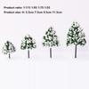5pcs Green Mini Snow Pine Model Trees Plastic Winter Snow Scene Tree High Quality DIY Crafts