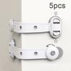5PCS Baby Proof Strap Locks, Adjustable Childproof Cabinets Locks For Drawer, Cabinet Door, Fridge, Toilet Seat, Dishwasher, Cupboard