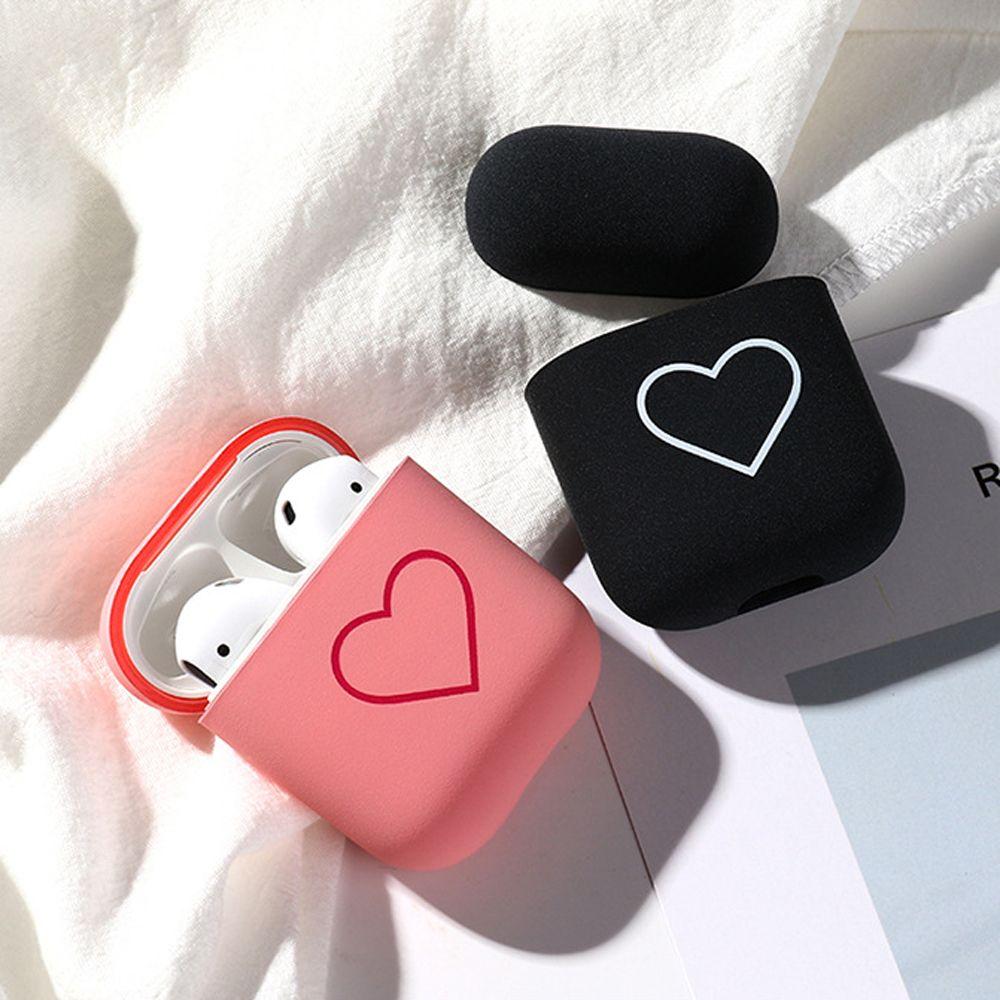 Аксессуары для наушников Милые защитные чехлы для Apple Airpods Жесткий ПК-чехол Сердце любви