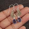 Iolite Gemstone Earrings, 925 Solid Sterling Silver Jewelry, Handmade Antique Earrings Jewelry Gift For Mother Earrings