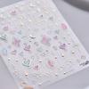 1pcs 5D Shell Light Nail Stickers Fashion Gold Border Love Bowknot Moon Star Art Decal High Quality Manicure Decorations