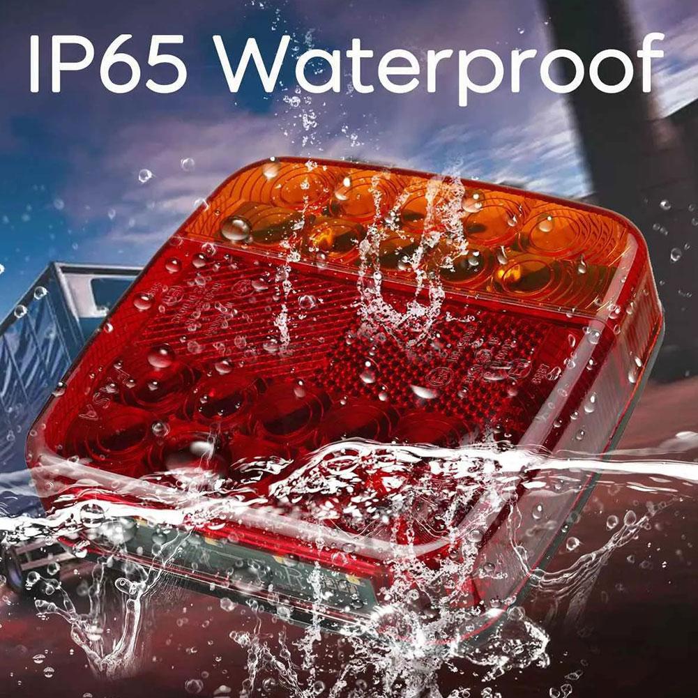 Беспроводной магнитный задний фонарь для прицепа, водонепроницаемый, перезаряжаемый, задний фонарь, сигнальная лампа, стоп-сигнал, светоотражающая линза для грузовика