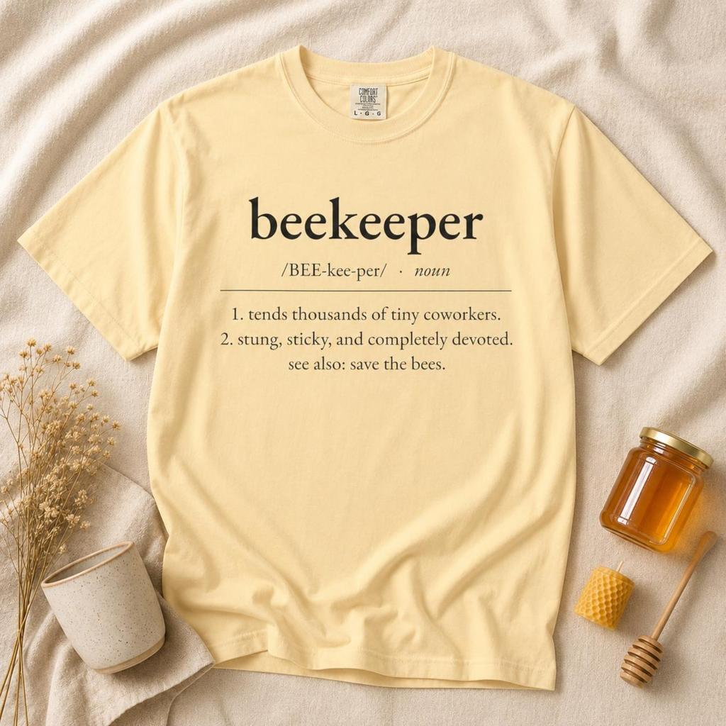 Beekeeper Definition Shirt, Funny Beekeeping Tee, Comfort Colors 1717, Beekeeper Gift