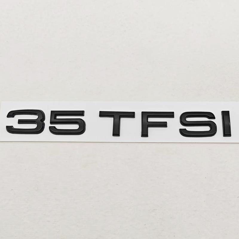 2026 3D ABS Chrome Black Car Letters Logo 30 TFSI 35TFSI Badge Rear Trunk Stickers For AQ4 A3 A4 Q3 Q5 Sportback Auto Accessories