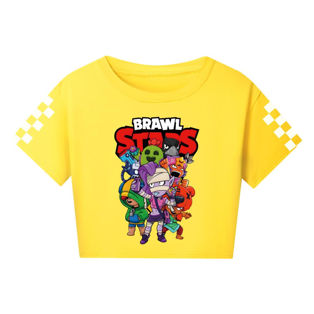 4094 Детская футболка с принтом Brawl Stars для девочек, с короткими рукавами