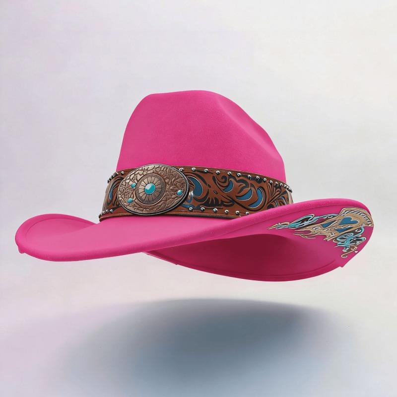 Креативная однословная верхняя часть Завитая джинсовая верхняя шляпа Металлическая вышивка в виде банта Сценическое выступление Праздничная шляпа