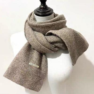 Новый вязаный шарф из шерсти Iron Label Женский парный стиль Универсальный шарф для мужчин и женщин Зимний маленький шарф Мужской универсальный