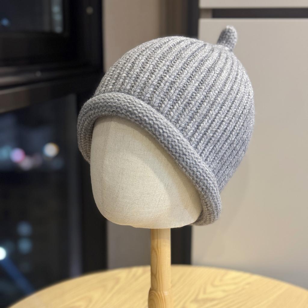 Осенне-зимняя вязаная шляпа-ведро в корейском стиле, ручной работы, маленькая, подчеркивающая лицо, для велоспорта, с защитой ушей от холода