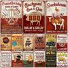 DAD'S BBQ Retro Tin Sign, Classic Plaque, Metal Vintage Wall Decor, Metal Plate for Home, Barbecue, Bar, Pub, Kitchen, Party Zon