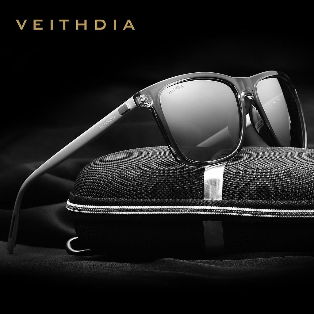 VEITHDIA Unisex Retro Aluminum+TR90 Sunglasses Polarized Lens Vintage Eyewear Sun Glasses