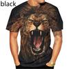 2025 Летняя мода 3D-печать Льва Футболка Мужская Женская Повседневная Короткие рукава Топы Дышащая Мягкая и удобная футболка