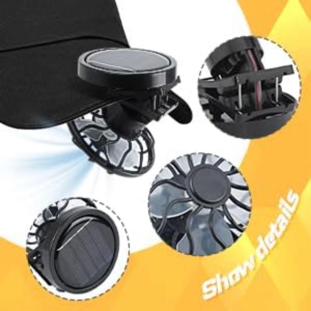 Handsfree Mini Solar Fan Solar Energy Panel Small Air Cooler Lightweight Outdoor Solar Fan  Beach