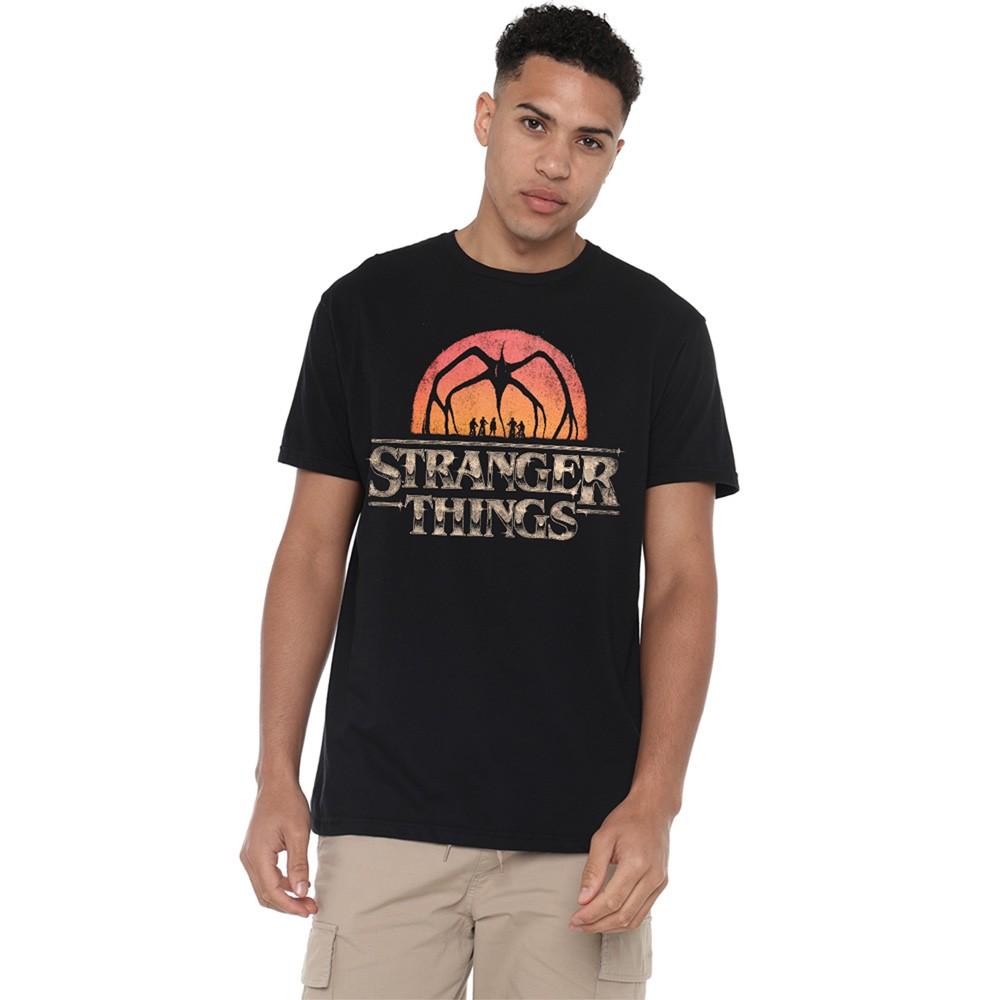 Stranger Things Sunset Logo Unisex T-Shirt S-5XL Black